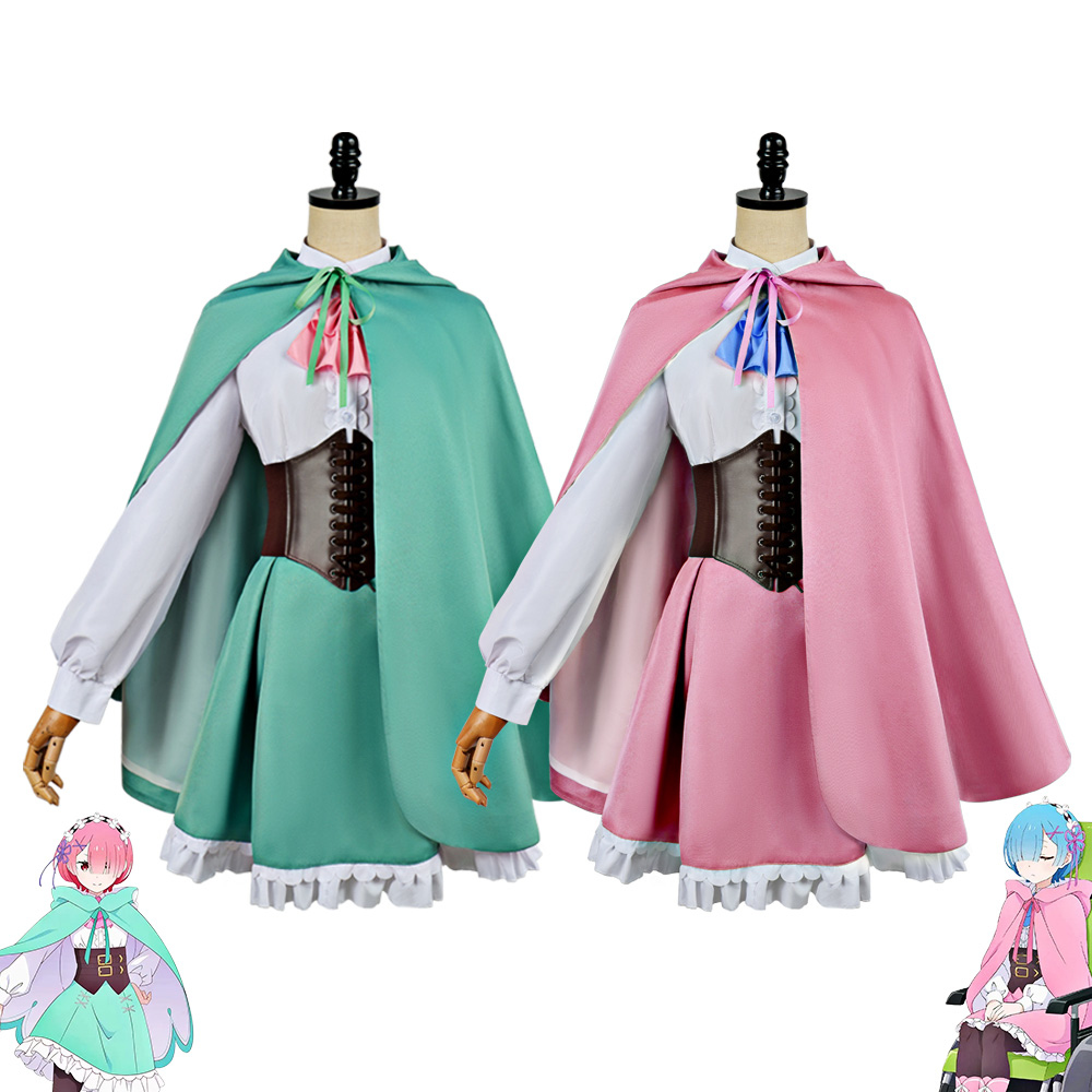 Anime Cosplay Maid - Anime Re:Zero Rem Ram Cosplay Costume