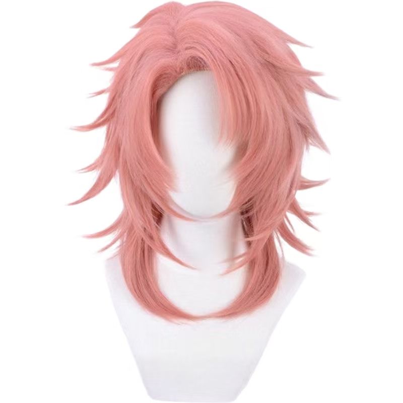 Sabito Cosplay Wig Pink Orange - Anime Cosplay Orange Hair 评论和价格
