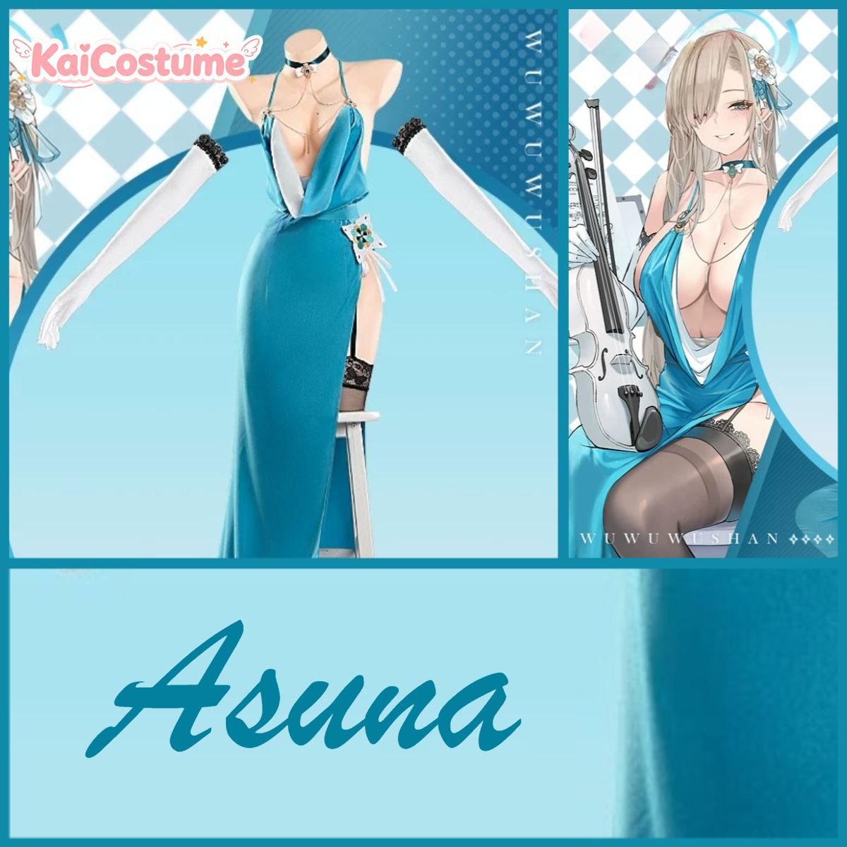 Blue Archive Asuna Evening Gow - Anime Cosplay Photo 评论和价格
