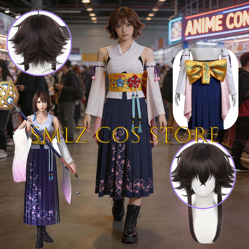 Smlz FFX Yuna Cosplay Anime FF - Anime Cosplay Outfit 评论和价格