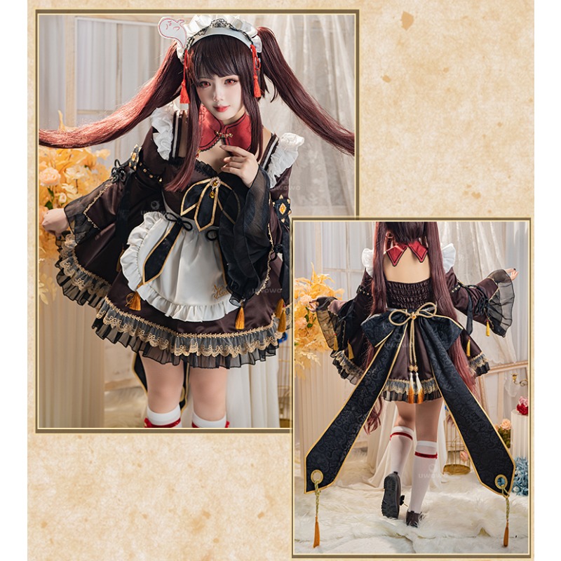 Game Genshin Impact Hu Tao Mai - Anime Cosplay Maid 评论和价格
