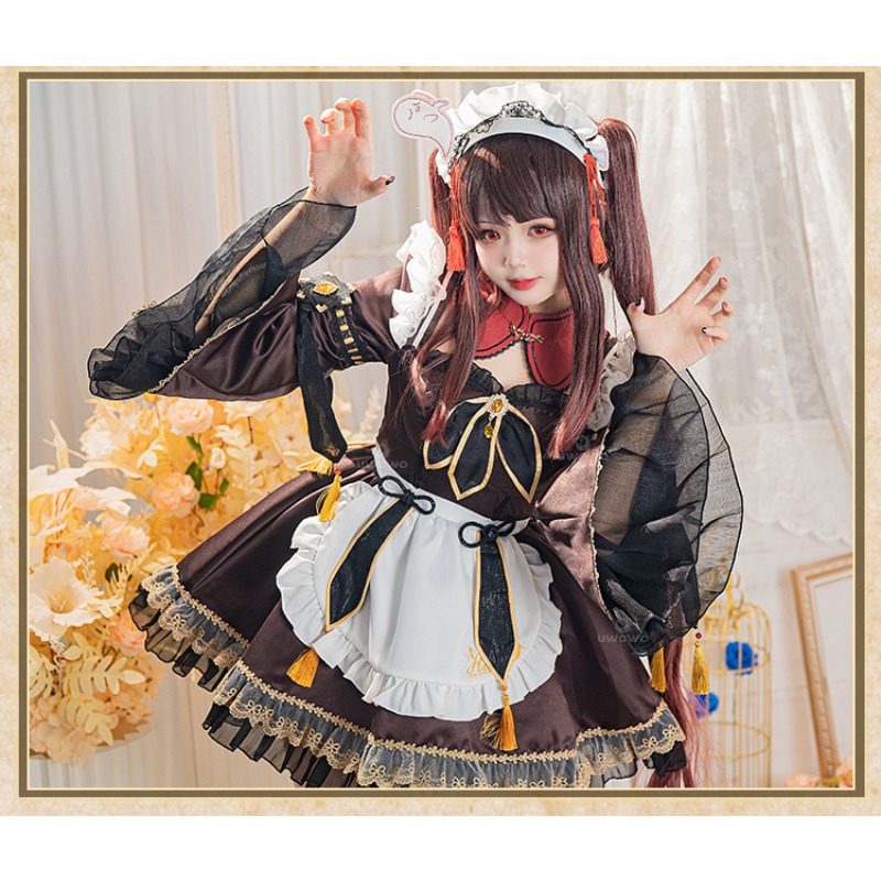 Game Genshin Impact Hu Tao Mai - Anime Cosplay Maid 评论和价格